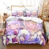 Popular Anime Madoka Magica Duvet Cover + 2 Pillowcases, Cute Character Design Bedding Set All Season Use for Otaku
