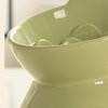 Ceramic Cat Slow Food Bowl Cute Slanted Mouth Dog Feeding Basin Creative Large Capacity Pet High Foot Bowl Kitten Puppy