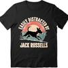 Comfortable Male O Neck Tshirt Fashion Easily Distracted By Jack Russells Hiphop Unisex Teeshirt Summer Tshirt Everyday Tee