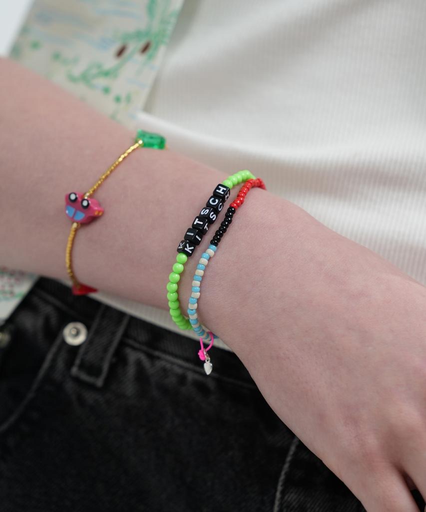 Bonbeau Awesome Color Line Glass Beads Bracelet Color Mix Glass Bead Banding Bracelet