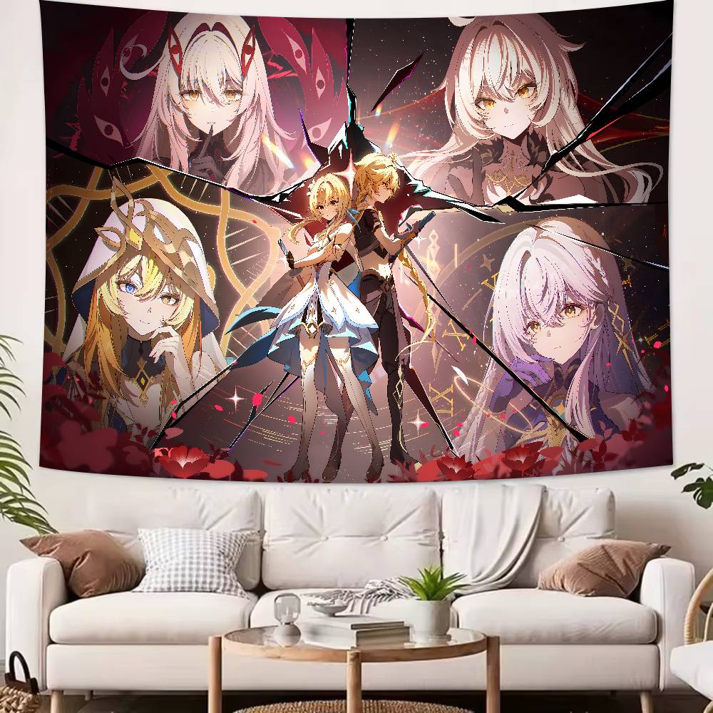 

Популярний Модний Ігровий Крутий Genshin Impact Ігровий Милий Гарячий Dialyn Великий Настінний Гобелен Настінні Килими Гуртожиток Домашній Декор 50x70cm