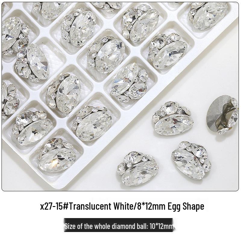 Flash K9 6mm Fat Square Rhinestones for Nail Art - Multi-faceted, No Base Holder, Wearable Nail Accessories