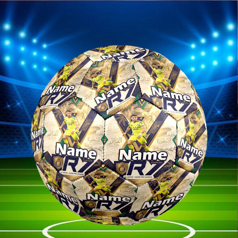 Custom Name Personalized Cristiano Ronaldo Print Size 5 Soccer Ball Training & Match Football, for Team, Kicking, Gift for Football Enthusiasts