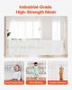 Retractable Baby Gate, 870 mm Tall, Extends up to 2800 mm Wide, Retractable Gate for Kids or Pets, Mesh Material, Easy to Install for Indoor Stairs,