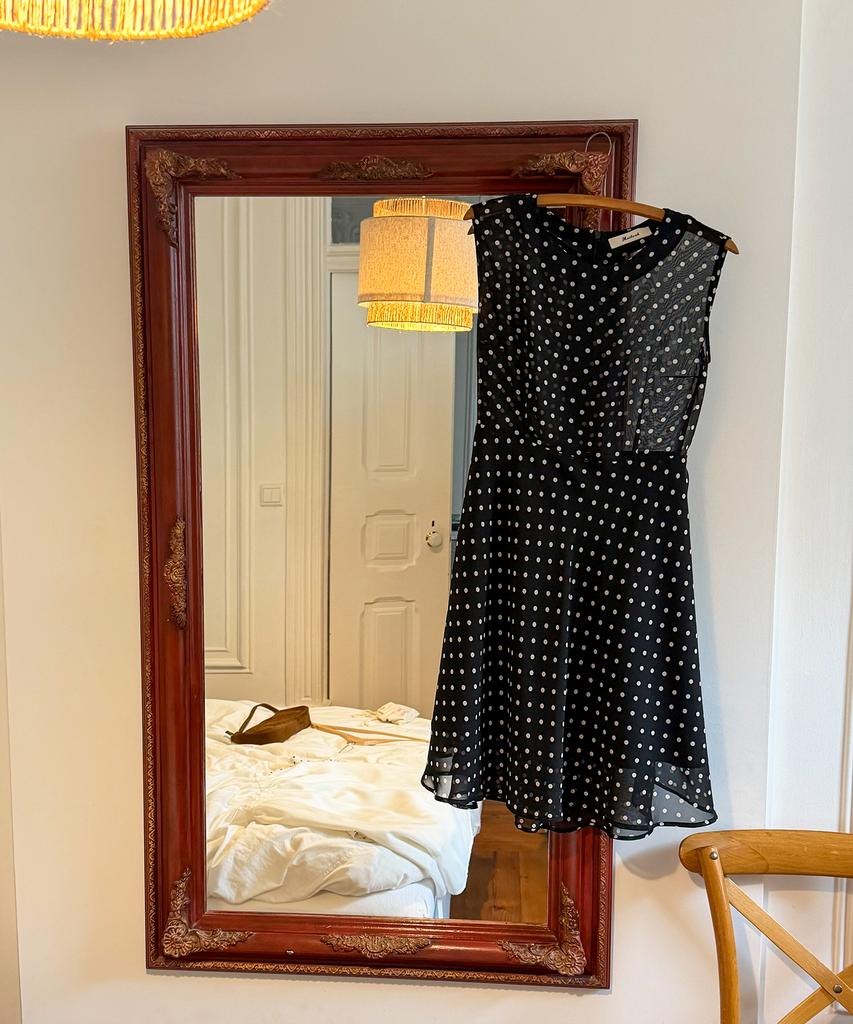 Hakesh Moss Dress_Black Dot