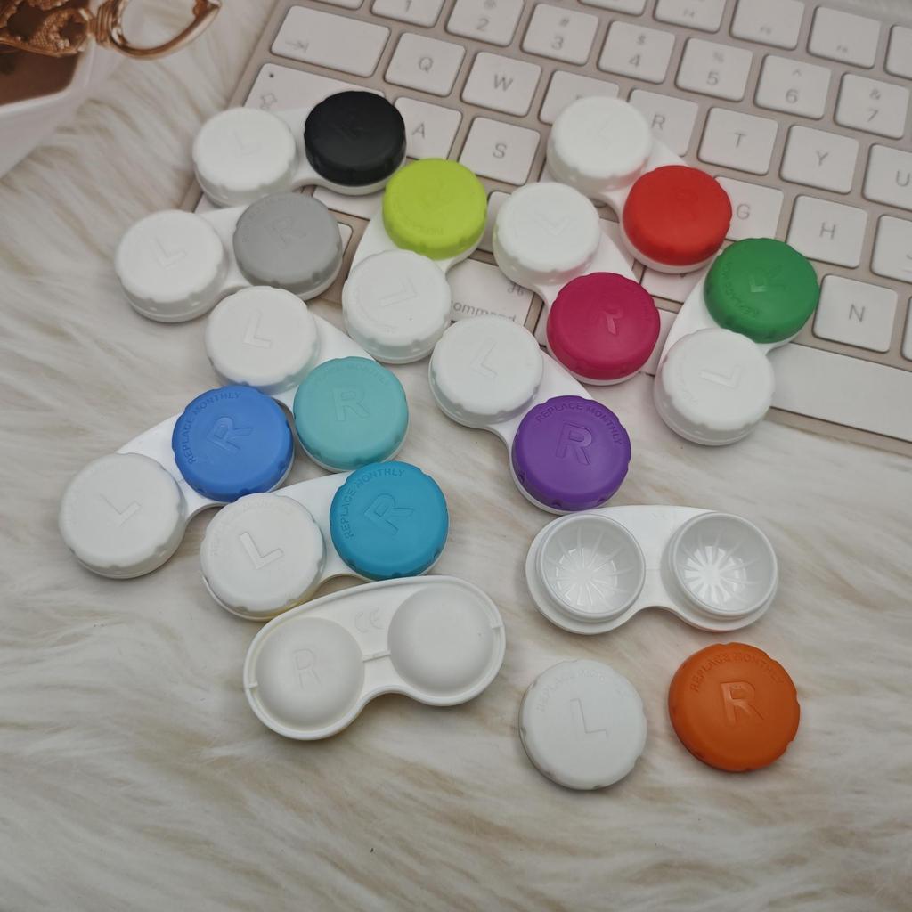 12er-Pack Kontaktlinsenbehälter mit Doppelfach - 12 Farben