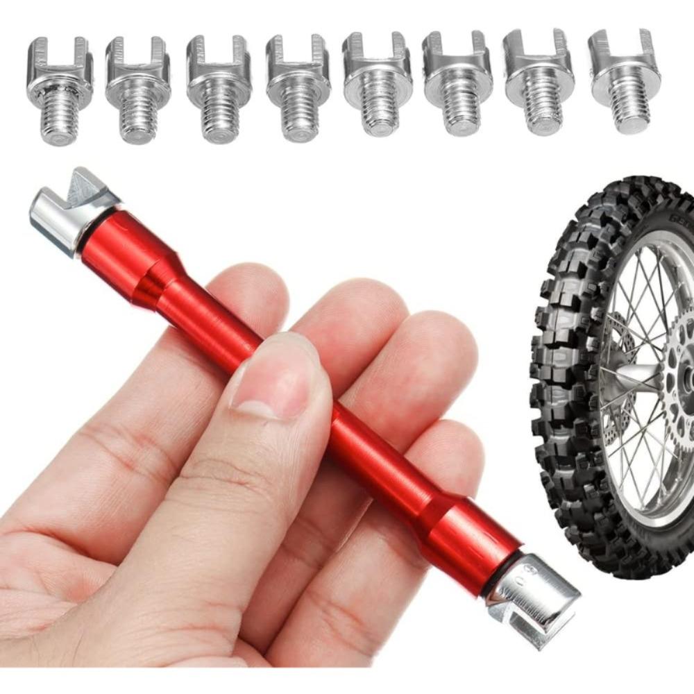 Adjustable Motorcycle Spoke Wrench - 5.0-6.8mm Steel Wire Tool for Wheel Spoke Adjustment, Maintenance & Tire Rim Repair