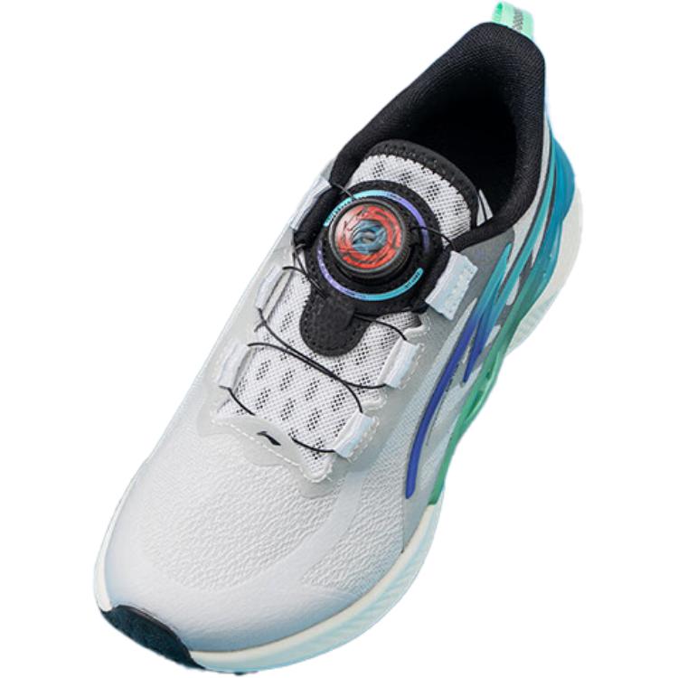 Li Ning Cloud V2 Comfortable Non-Slip Durable Low-Top Kids Running Shoes Kids Running Shoes Gray YKFU060-3