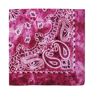 Kakatrend bandana paisley 100% bomull tie-dye rosaröd bandana vuxen snygg näsduk bomullsbandana unisex do-rag stor herr röd 55cm x 55cm