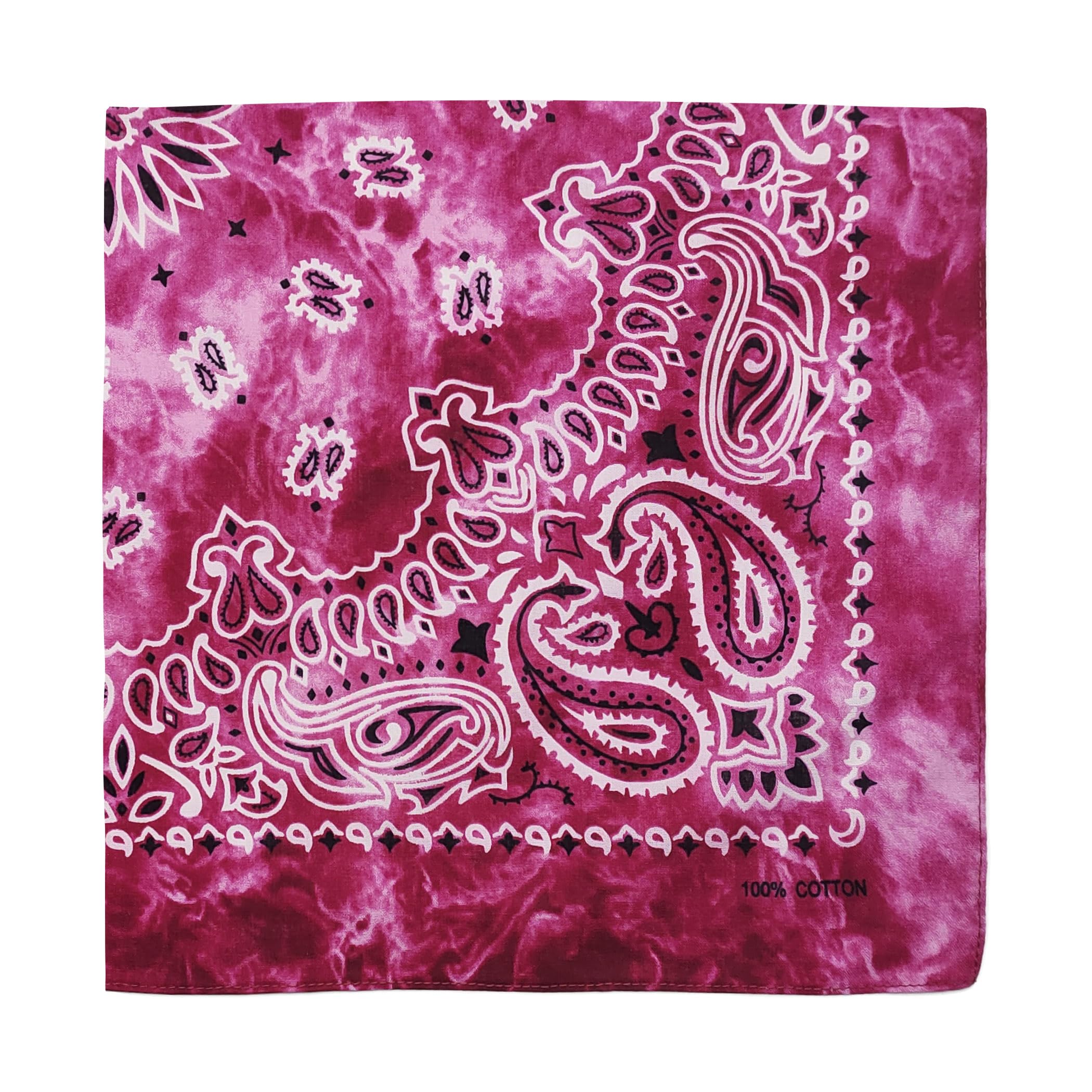 

kakatrend bandana paisley 100% cotton tie-dye rose red bandana adult stylish handkerchief cotton bandana unisex do-rag large men red 55cm x 55cm