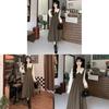 Classic Doll Collar Long Sleeve Dress With Knit Fabric For Spring Womens Fashion