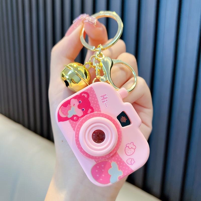 Luminous Cartoon Projector Camera Keychain - Small Gift & Bag Pendant