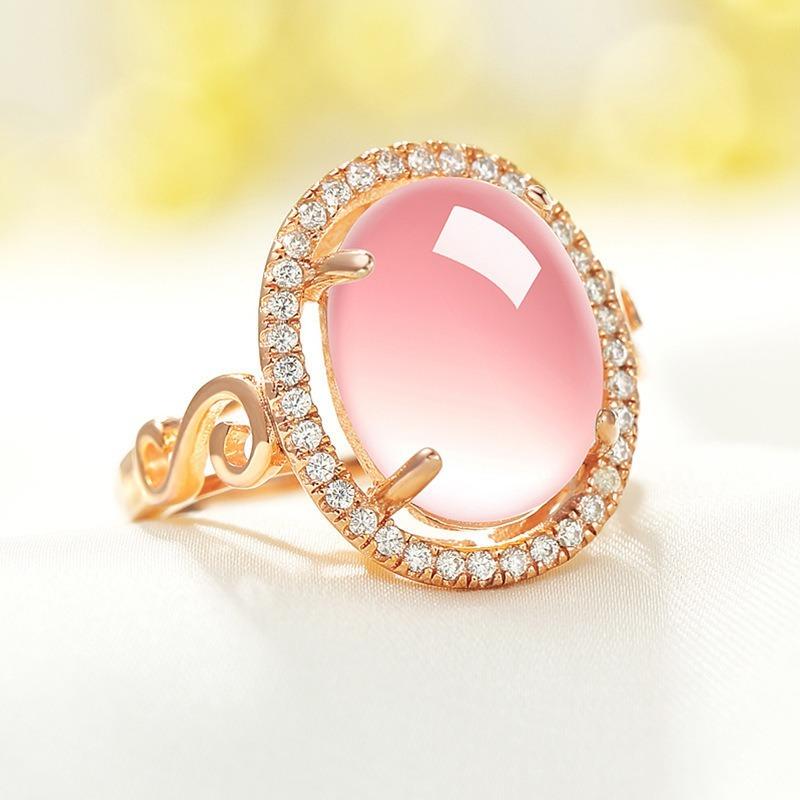 Sace Gems Klassisk kobberlegering Zircon Ring Dame Smykker Bryllupsløfte Festgave Åpen