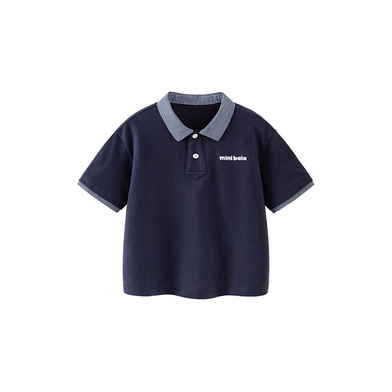 Minibala Boys' Academy Style Soft Breathable Short Sleeve Polo T-shirt