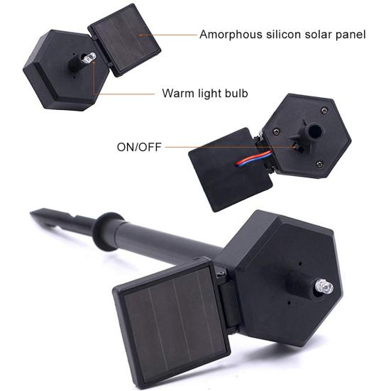 LED Parrot Lamp Lawn Light Energy-Saving Auto On/Off Outdoor Waterproof Solar Powered Garden Landscape Lamp