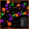 Xiaomi 1pc Halloween Spooky Black Willow Vine String Lights 54 LED Hanging DIY Indoor Decorative Lamp For Home Bedroom Table Bar Decor