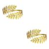 2Pcs Elegant Metal Drapery Holdbacks - Bohemian Leaf Design Curtain Tiebacks for Home Decor