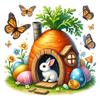 5D DIY Full Round Drill Diamond Painting Easter Kit Home Decor Art Craft 30x30cm
