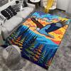 "Colorful Eagle Flying Over Forest and Sunset Art Style Carpet" Suitable for Use As an Anti-slip for Living Room Bedroom Sofas