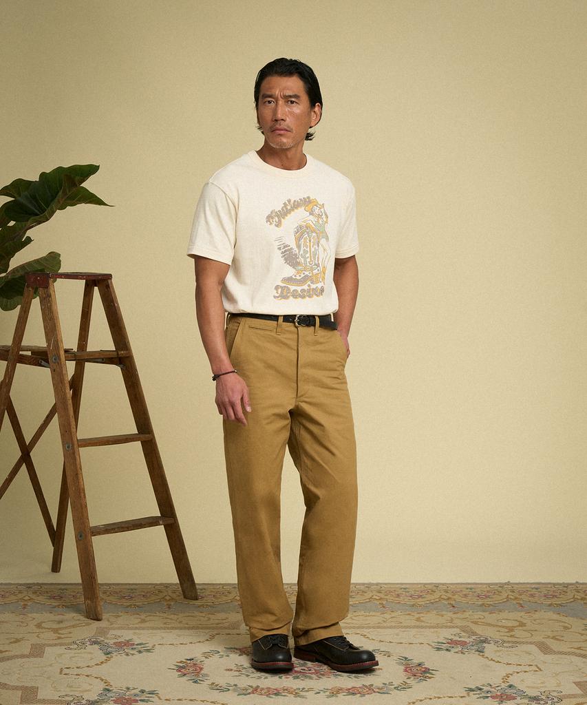 Beulonseun Western Boot Loopwheeled Graphic Tee Apricot