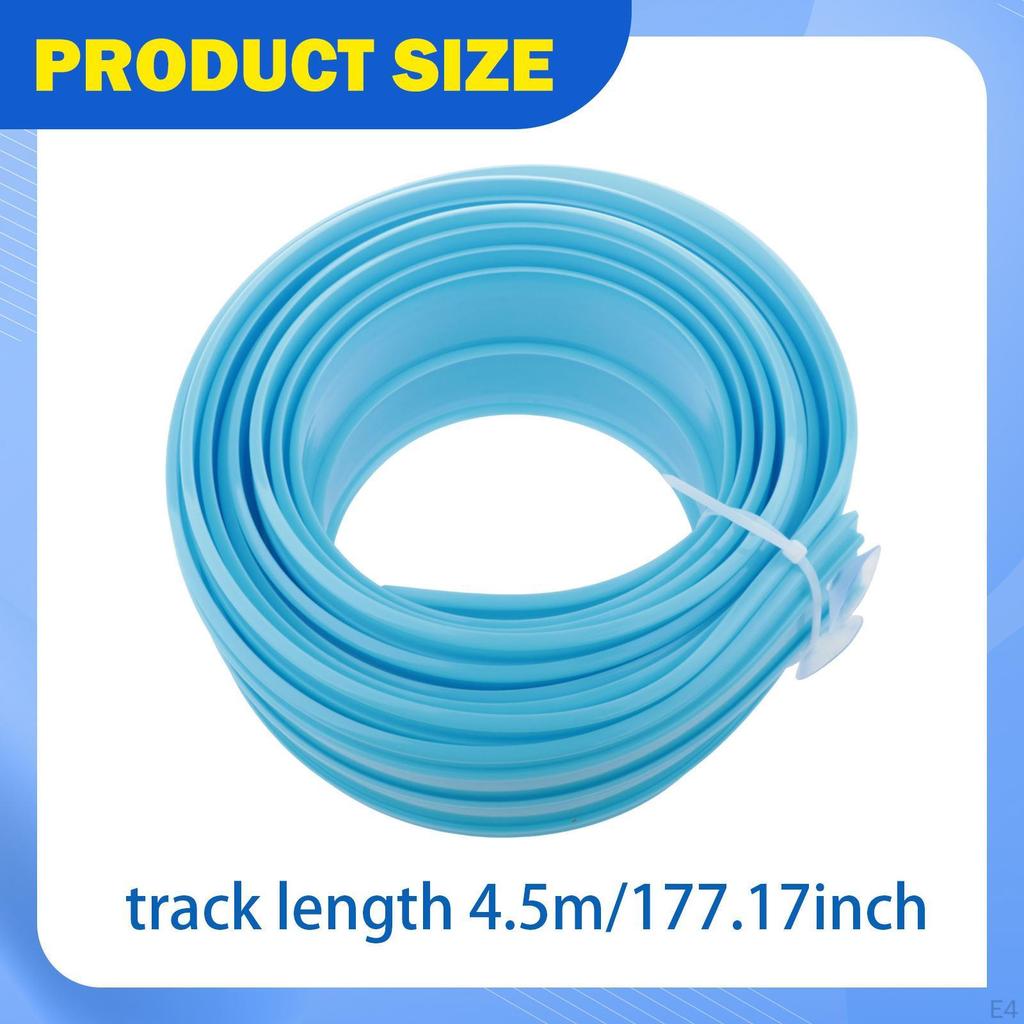 15 Ft Bendable Racetrack with 4 Alloy Cars Kit Strong Suction Cups Multifunctional for Powered Race