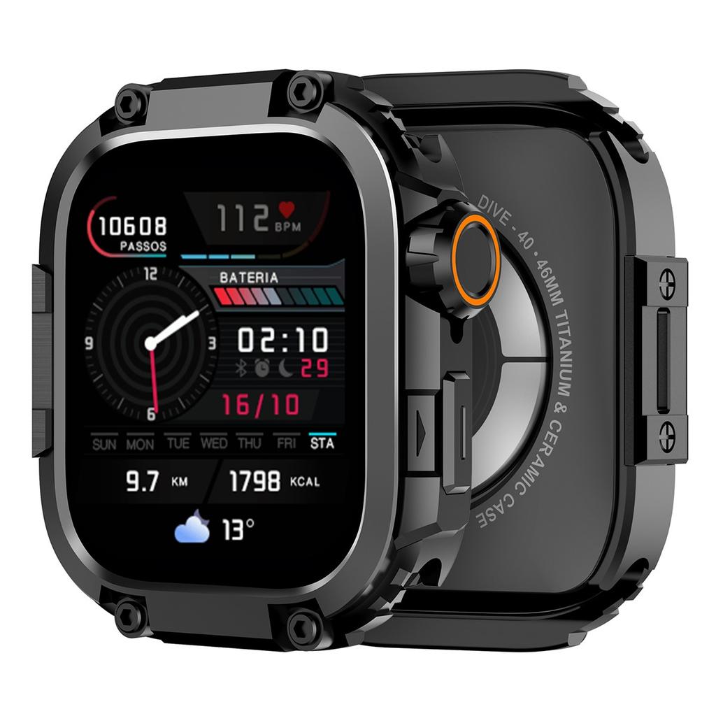 Luxury Alloy Watch Case for Apple Watch Series11 46mm Metal Frame Protection Shell Cover For Iwatch 11 10 46MM Case Accessories