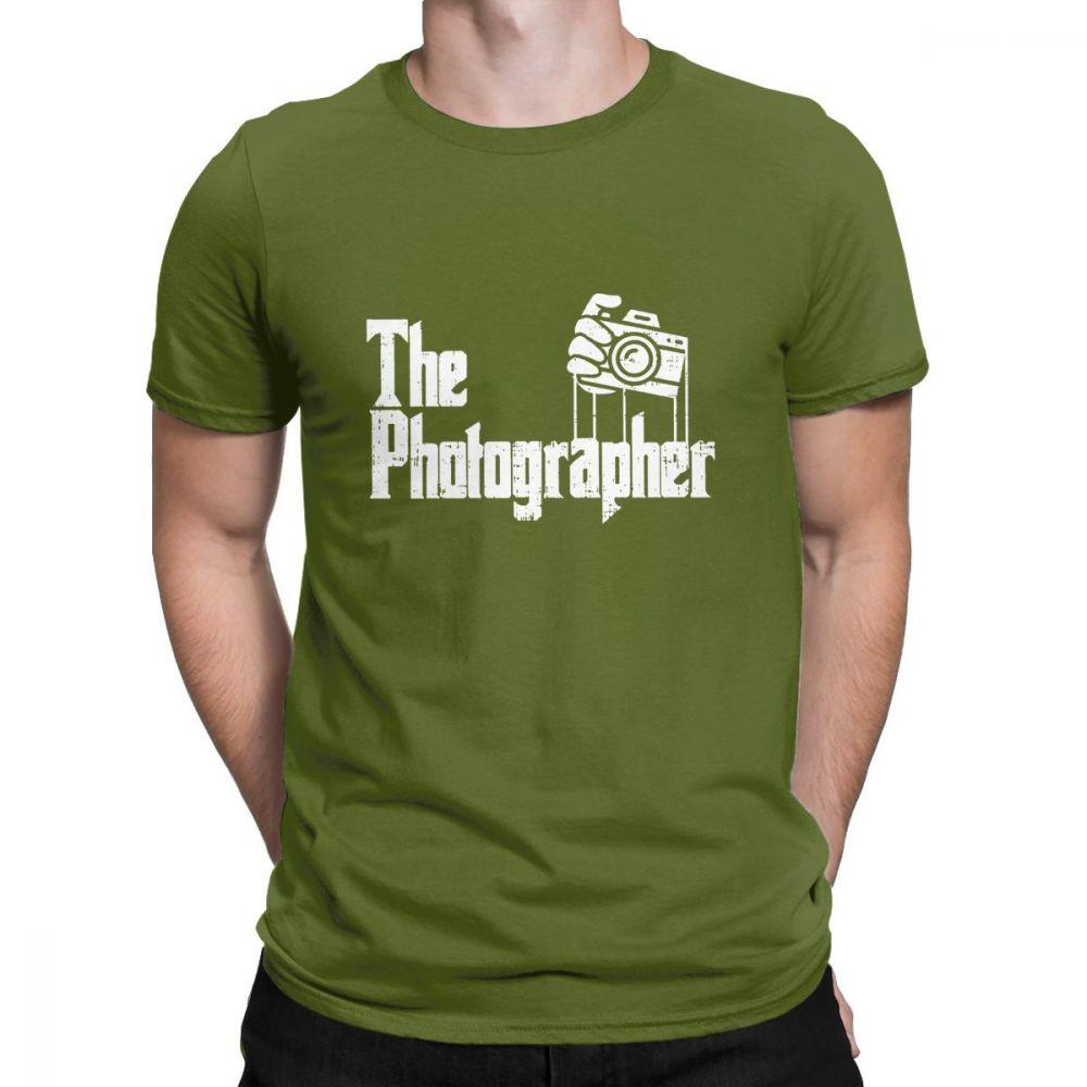 The Photographer T Shirt For Men 100 Cotton Tshirt Classic Hipster TShirt 90s Godfather Tees Short Sleeve Photography Clothing