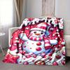 1Pc Winter Wonderland Snowman Flannel Blanket, Soft And Comfortable, Casual Warm, Camping Travel, Christmas, Halloween Xmas Gift. G154