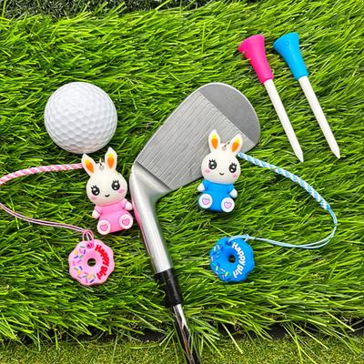 Κινούμενο Κουνέλι Κρεμάστρα για Tees Γκολφ Πλαστικός Δακτύλιος Anti-Lost για Tees Γκολφ με Λουράκι Κάτοχος Tees Πρόληψης Απώλειας με Tees Γκολφ για Άνδρες Γυναίκες