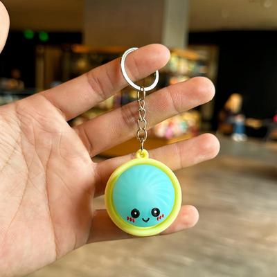 Baozi Steamer Dumpling Keychains with LED Charm Perfect for Party Gift Bags
