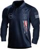 Stylish Men's Long Sleeve Polo Shirt with Plaid Trim, Casual Top