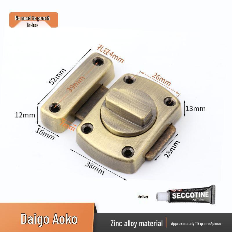 Zinc Alloy Anti-theft Sliding Door Lock with Rotating Bolt