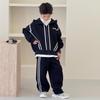 Boys' Trendy Spring & Autumn 2026 Cool Jacket & Sports Two-Piece Set