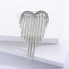 Heart Tassel Brooch for Women Elegant Love-shaped Design Premium Metal Material Versatile Suit Lapel Accessory
