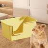 Open Top Cats Litter Box Easy To Cleaning Deep Loo Splashproof Cat Litter Tray Pet Litter Pan for Small Animals Kitten Hamsters