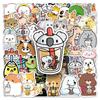 50PCS Cute Cartoon Animal Decorative Stickers for Scooters, Motorcycles, Luggage, and Cars