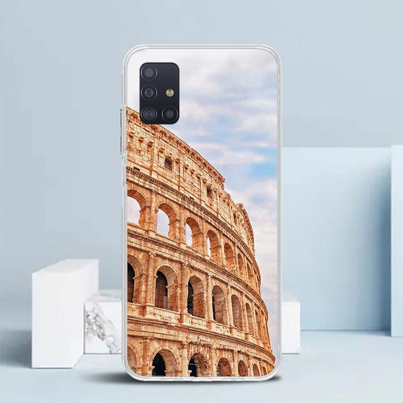 Roman Colosseum Soft Cover for Samsung Galaxy A12 A22 A32 A52 A72 A02S Phone Case Note 20 Ultra 10 S10 Plus A51 A71 A50S A20S A1