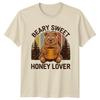 Beary Sweet Honey Lover Retro Bear Pun Graphic TShirt