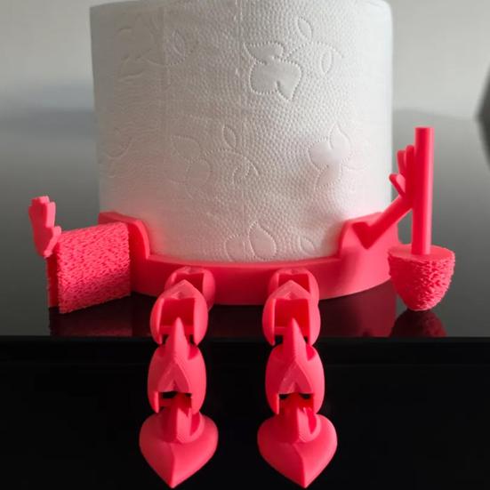 Dangling Leg Cartoon Toilet Paper Roll Holder Toilet Paper Dispenser 3D Printing Tissue Stand Bathroom Living Room Decor