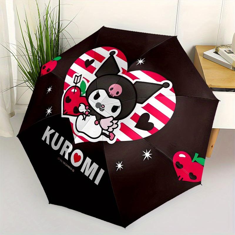 

1pc Kuromi Heart Apple Cute Character Umbrella with Plastic Handle,Suitable for All Seasons Home Travel Outdoor UmbrellaSanlio102