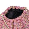 RHEEMIN Breite Kettentasche   Tweed Muffy   Rosa
