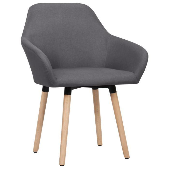 Maison Exclusive - Chaises à manger lot de 2 gris foncé tissu