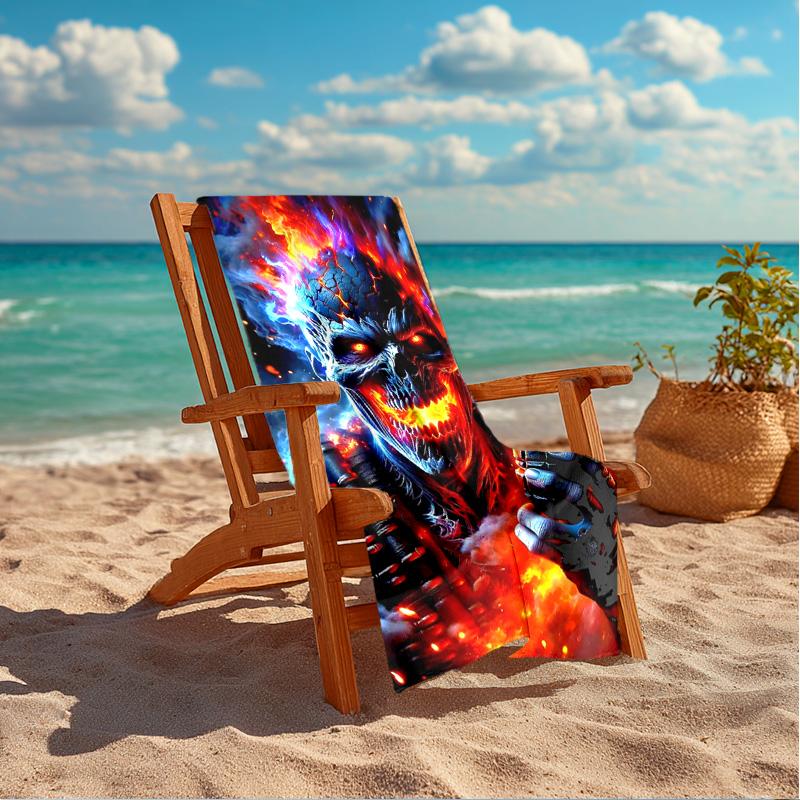 Eerie Frozen Phantom Beach Towel Microfiber Beach Towel, Lightweight and Quick-Dry, for Summer Travel, Swimming Pool Fan Birthday Gift