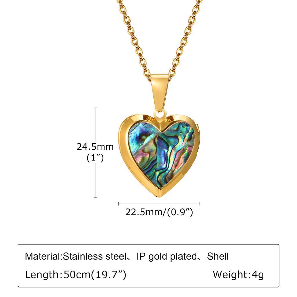 You Can Open The Photo Box, Gold Heart-Shaped Necklace, Stainless Steel Color, Women'S Love Pendant, And You Can Make Photos For Your Mother.