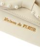 Maison De Fleur Ribbon Pearl Ivory Wallet, Women's,