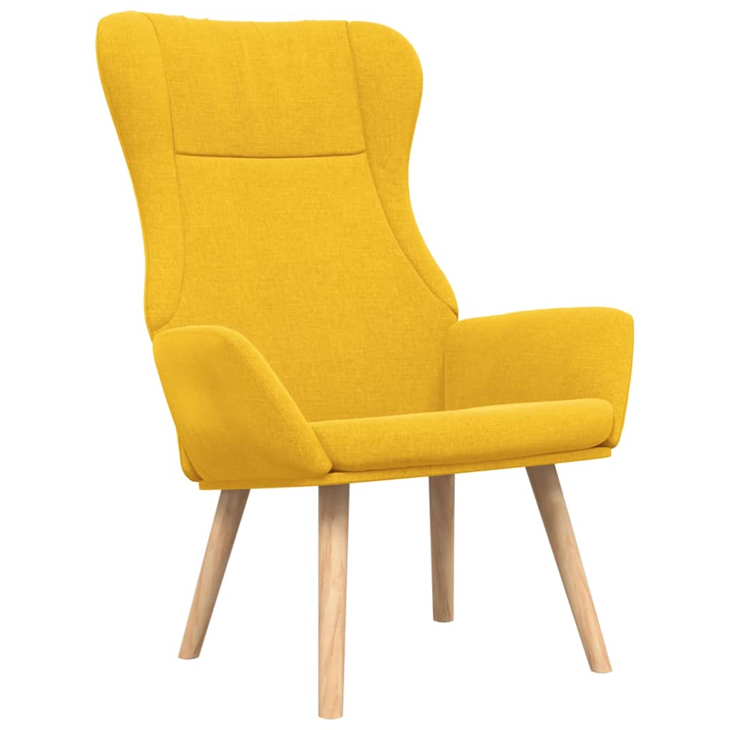 Recliner Chair with Ottoman Mustard Yellow Fabric