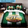 3pcs Football Club Emblem Printed Bedding Set Duvet Cover Closure Includes 1 Duvet Cover & 2 Pillowcases Bedding Sets Home Decor Gifts