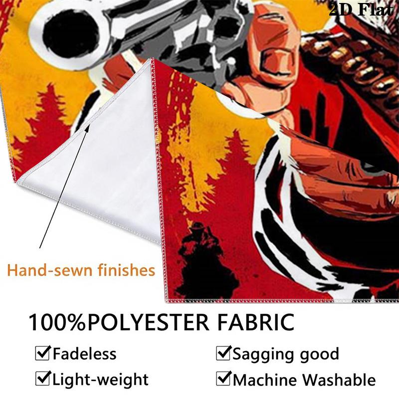 Red Dead Redemption Pattern Home Decor Tapestry, Wall Hanging, Decorative RV Wall Cloth.MGT0918239