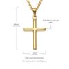 Source Hip Hop Gold Plated Cross Pendant Men's Stainless Steel Necklace Versatile Sweater Pendant