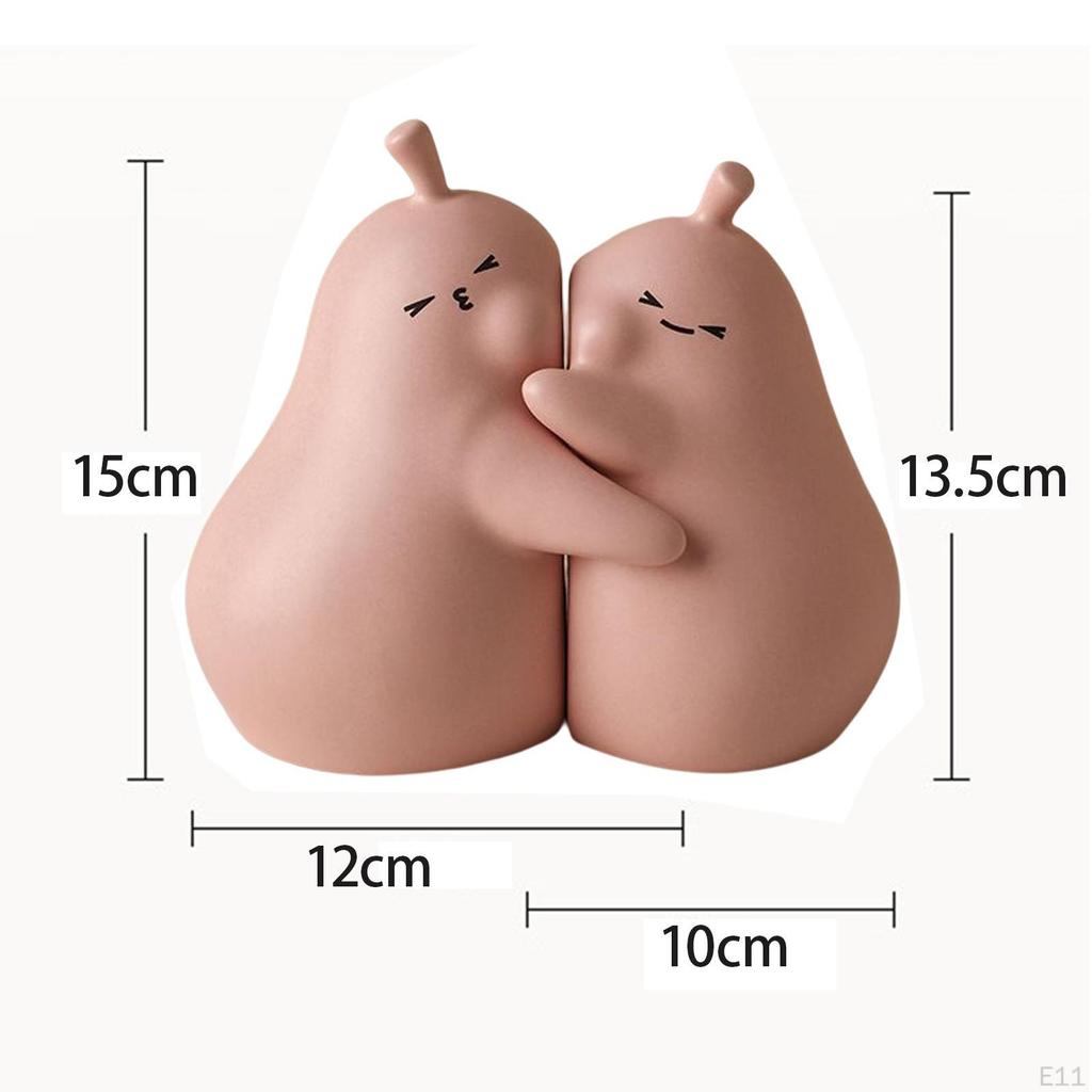 Entzückender Birnen-Buchständer Handgefertigte Regaldekoration Einzigartiges Geschenk